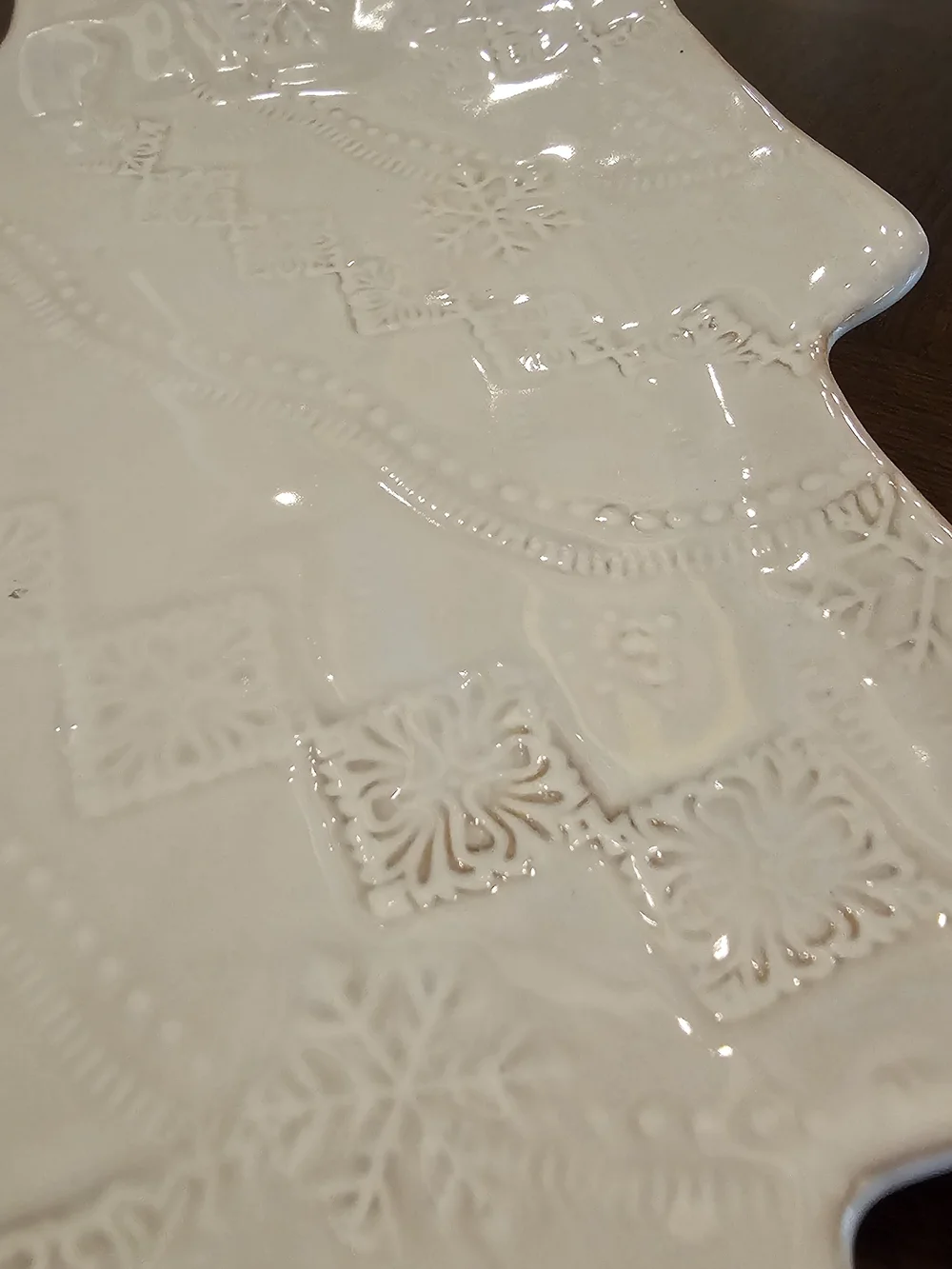 Vietri Bellezza Holiday Christmas Tree Dinner Plate/ Serving Platter 10 1/4